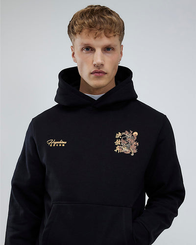 Black Regular Fit Hayashima Tiger Hoodie