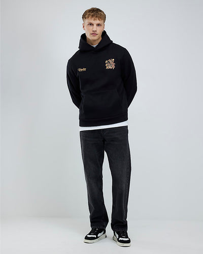 Black Regular Fit Hayashima Tiger Hoodie