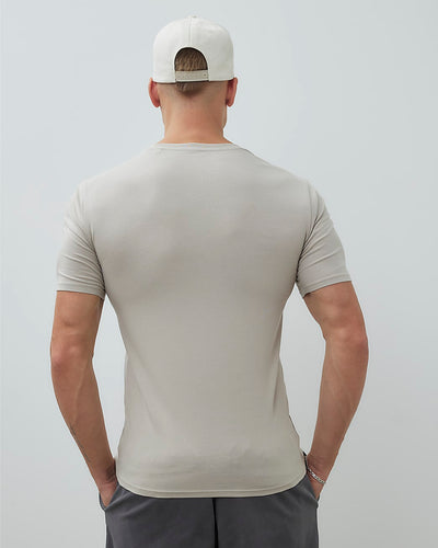 Beige Muscle Fit T-Shirt