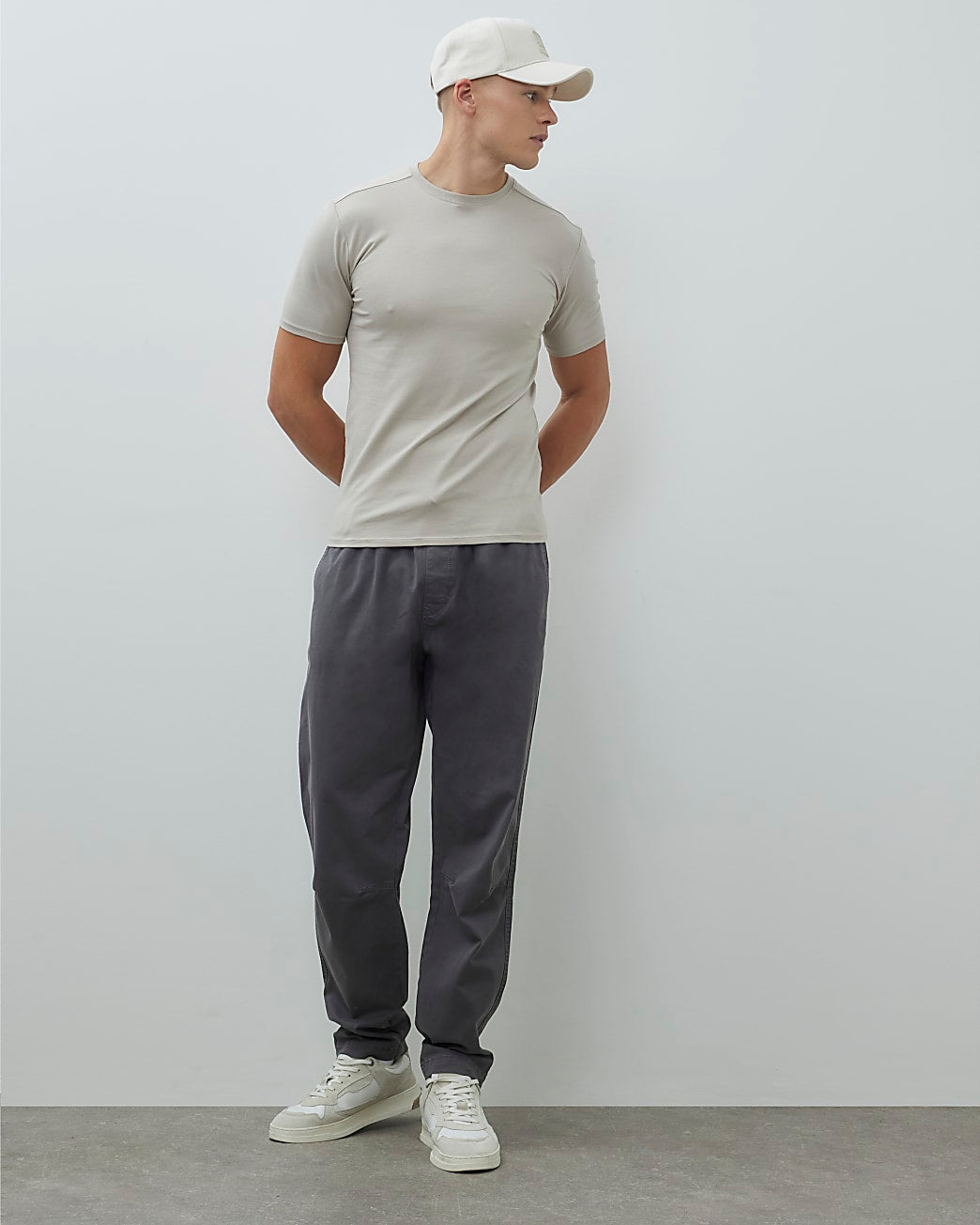 Beige Muscle Fit T-Shirt