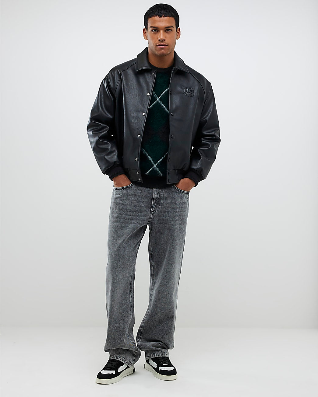Grey Baggy Fit Jeans